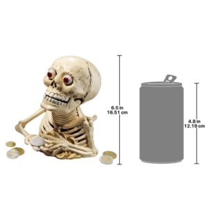 Design Toscano SP02365 6 Inch Bugged Out Hungry Skeleton Iron Bank