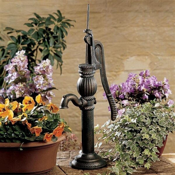 Design Toscano SP1122 5 1/2 Inch Cast Iron Cottage Water Pump