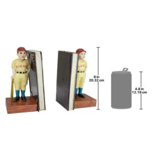 Design Toscano SP1155 5 Inch Baseball Slugger Cast Iron Bookend Set