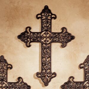 Design Toscano SP13566 13 Inch Fleur De Lis Iron Cross