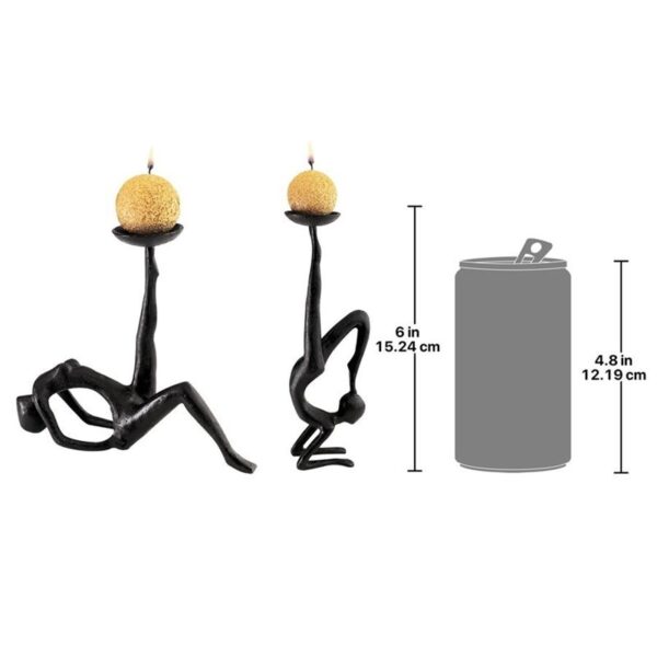 Design Toscano SP14081 4 1/2 Inch Les Acrobates Candleholder Set