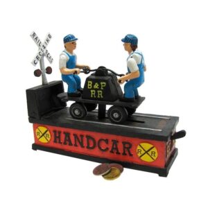 Design Toscano SP1811 9 Inch Railroad Handcar Bank