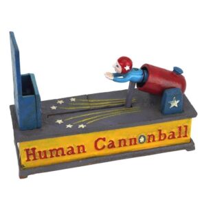 Design Toscano SP2401 8 Inch Human Cannonball Bank