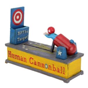 Design Toscano SP2401 8 Inch Human Cannonball Bank