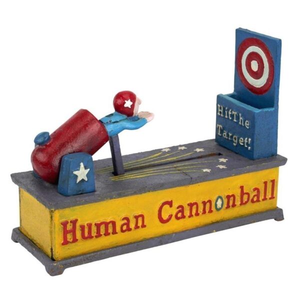 Design Toscano SP2401 8 Inch Human Cannonball Bank