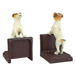 Design Toscano SP2527 4 Inch Jack Russell Terrier Iron Bookend Set