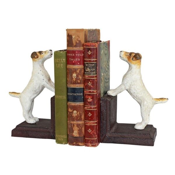 Design Toscano SP2527 4 Inch Jack Russell Terrier Iron Bookend Set