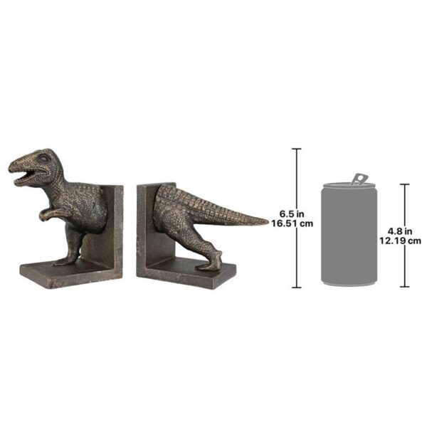 Design Toscano SP2814 11 1/2 Inch T-Rex Dinosaur Bookend Set