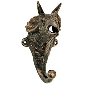 Design Toscano SP2815 3 Inch Triceratops Cast Iron Wall Hook