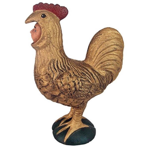 Design Toscano SP3204 3 Inch Chanticleer Rooster Mechanical Bank