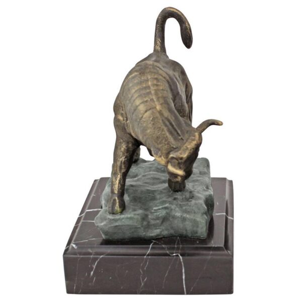 Design Toscano SP334 6 1/2 Inch Bull of Wall Street Cast Iron Statue