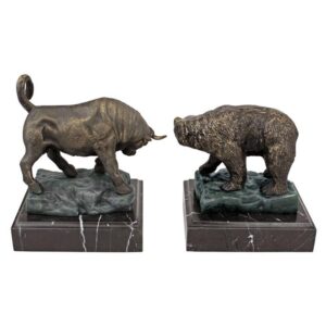 Design Toscano SP3345 6 1/2 Inch The Bull and Bear of Wall Street