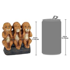 Design Toscano SP58 4 1/2 Inch Speak See Hear No Evil Monkeys Bank