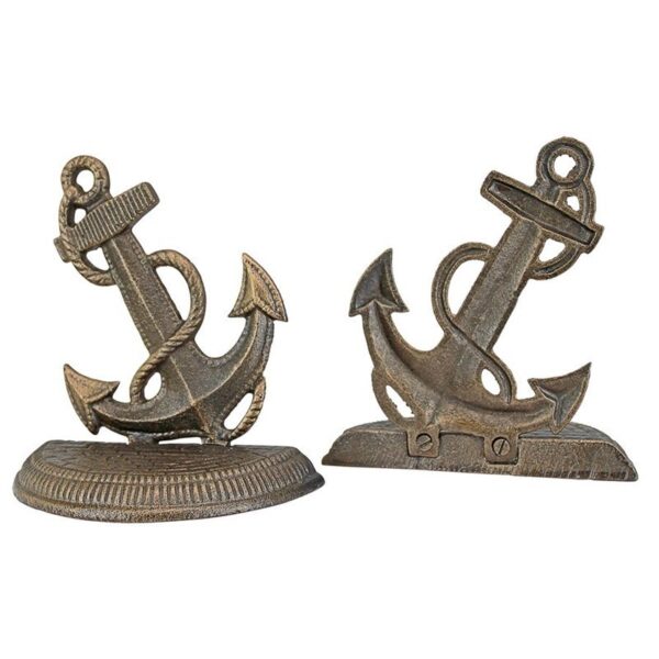 Design Toscano SP625 6 Inch Maritime Anchor Cast Iron Bookend Set