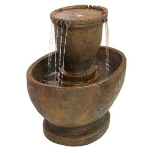 Design Toscano SS11121 30 1/2 Inch Grande Richardson Oval Urns Fountain