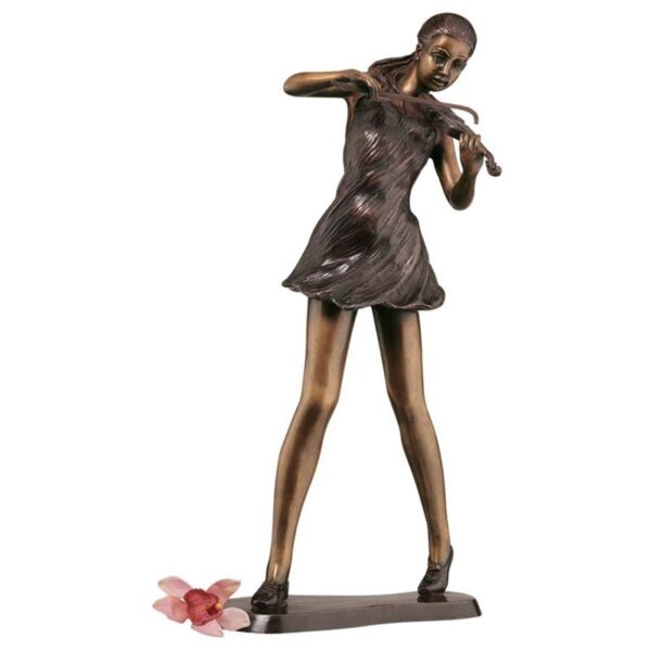 Design Toscano SU002 9 1/2 Inch Gallery Size Young Violinist - Bronze