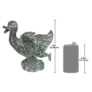 Design Toscano SU1017 6 1/2 Inch Dancing Duck - Bronze