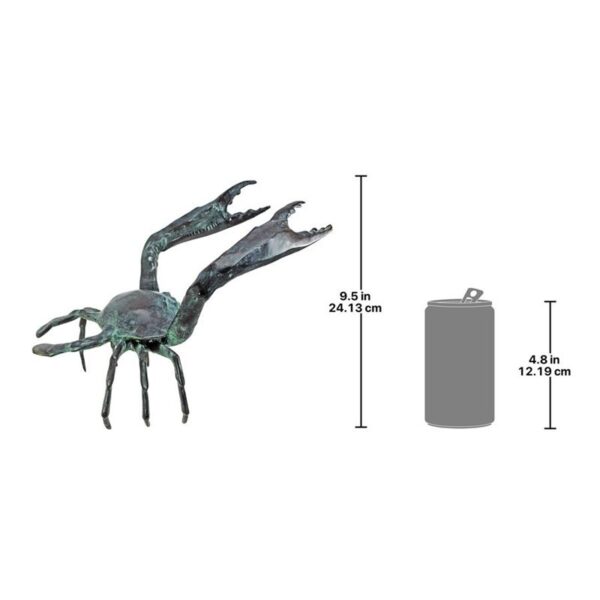 Design Toscano SU1869 10 1/2 Inch Large Bronze Crab