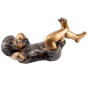 Design Toscano SU20193 10 1/2 Inch Lazy Days Resting Boy Spitter - Bronze