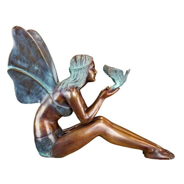 Design Toscano SU47107 24 Inch Bronze Bird Fairy Large