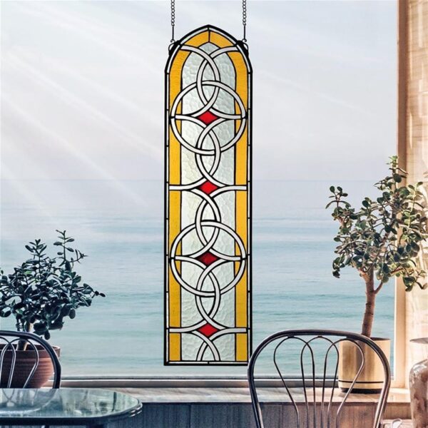 Design Toscano TF26312 9 Inch Celtic Knotwork Stained Glass Window