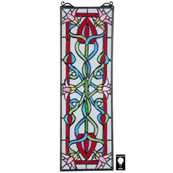 Design Toscano TF28018 7 Inch Pink Dahlia Stained Glass Window