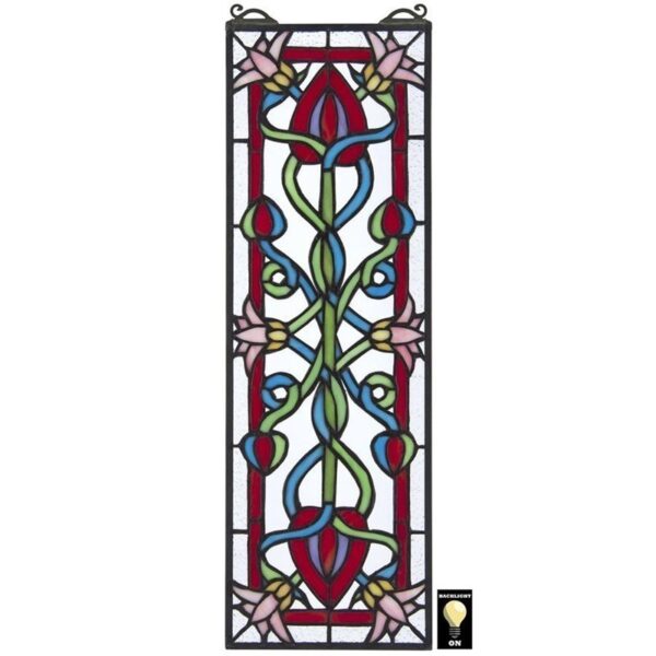 Design Toscano TF28018 7 Inch Pink Dahlia Stained Glass Window