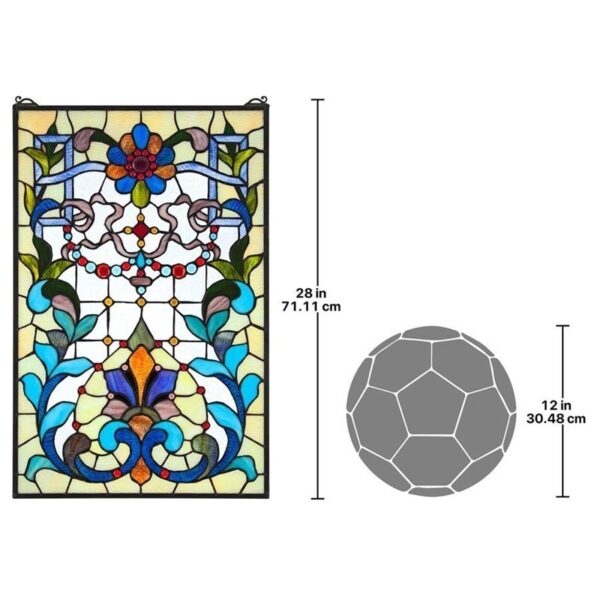 Design Toscano TF28026 18 Inch Bonifacio Stained Glass Window