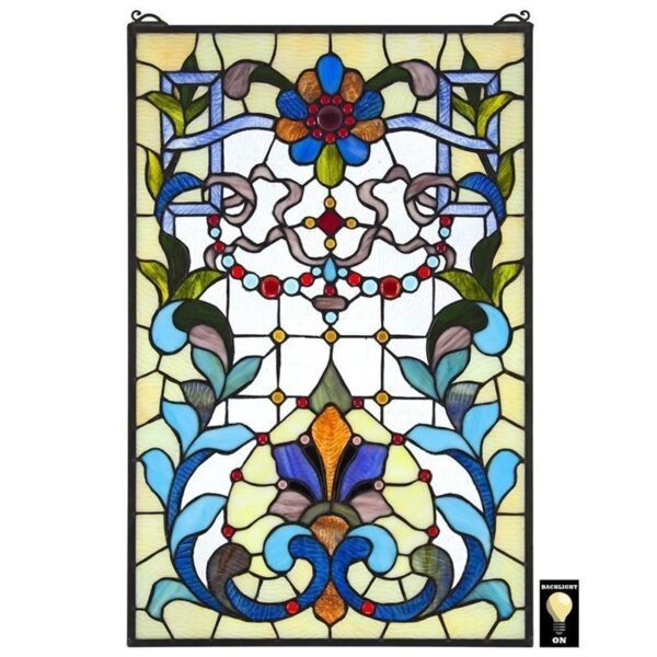 Design Toscano TF28026 18 Inch Bonifacio Stained Glass Window