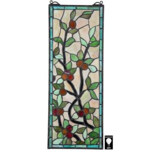 Design Toscano TF28032 8 1/2 Inch Morris Trellis Stained Glass Window