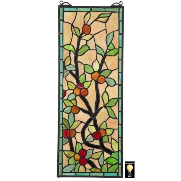 Design Toscano TF28032 8 1/2 Inch Morris Trellis Stained Glass Window