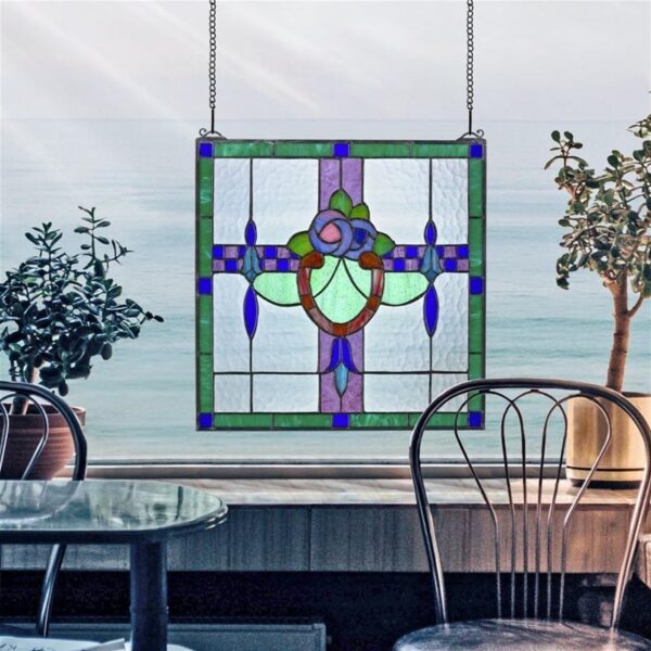 Design Toscano TF803 17 Inch Nightshade Stained Glass Window