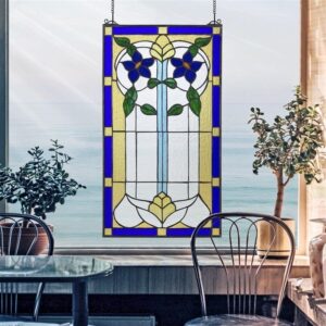 Design Toscano TF806 13 1/2 Inch Primrose Stained Glass Window