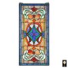 Design Toscano TF812 13 Inch Stanwyck Flower Stained Glass Window