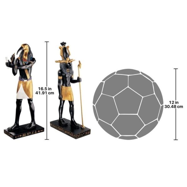 Design Toscano WU685600 3 1/2 Inch Set of Thoth and Khnum Sculptures