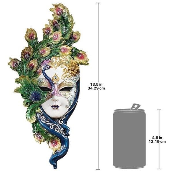 Design Toscano WU74139 6 1/2 Inch Peacock Mask