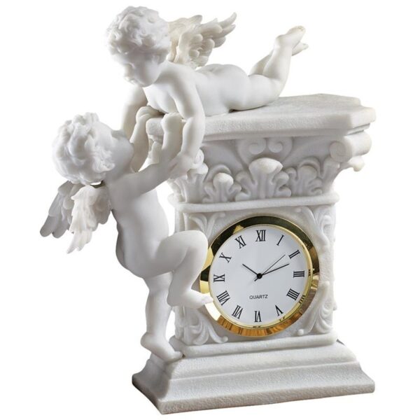 Design Toscano WU74349 5 1/2 Inch Baroque Twin Cherubs Clock