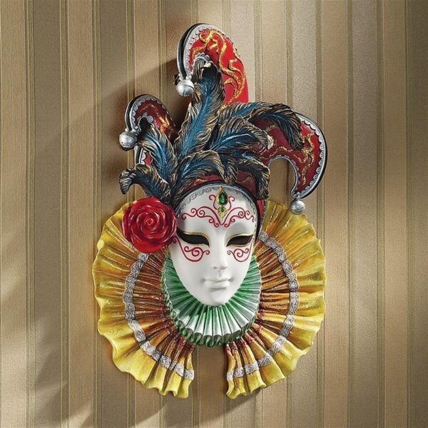 Design Toscano WU75091 8 1/2 Inch Colombina Jester Mask